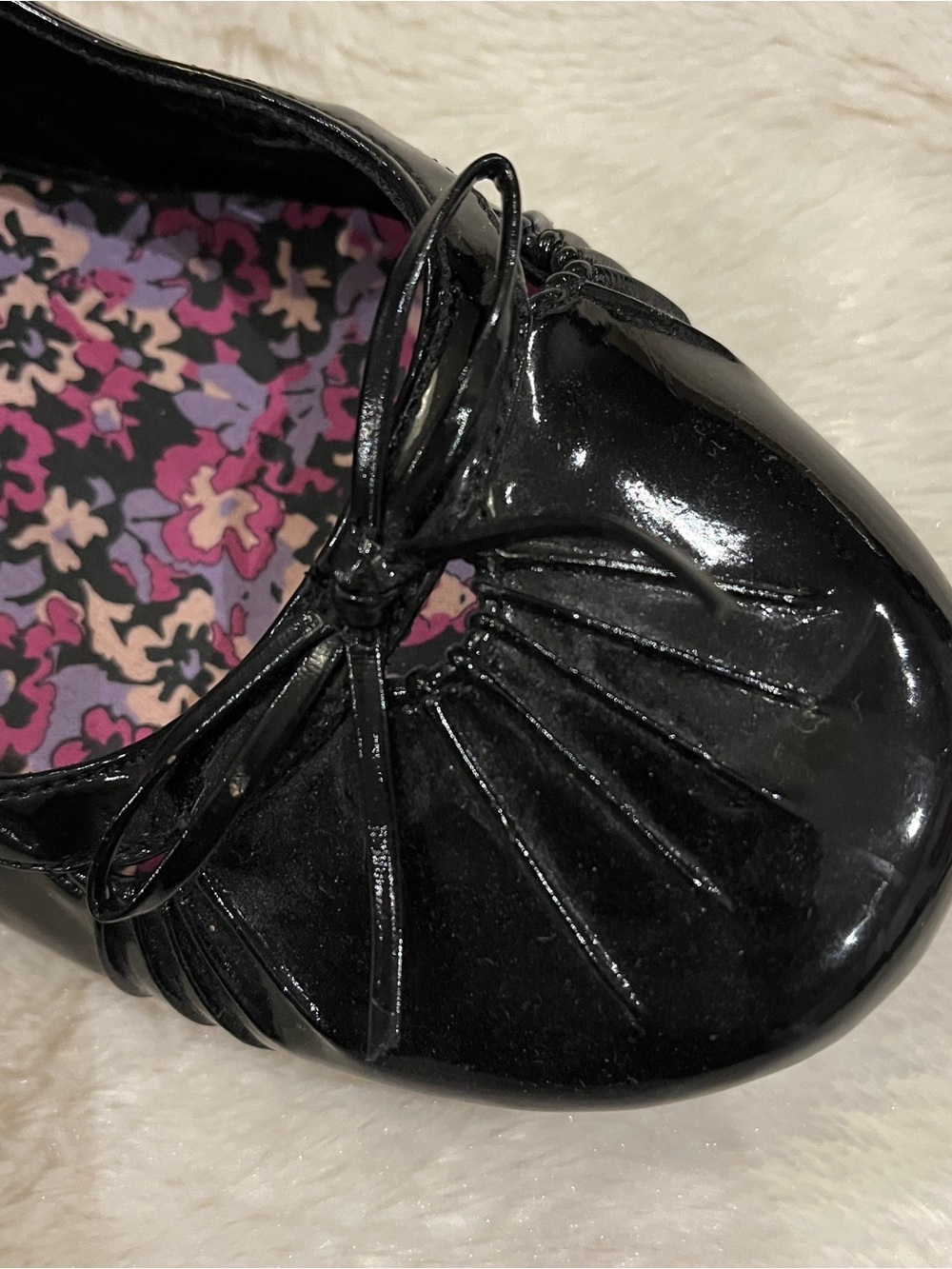 American Eagle - Outfitters Black Patent Leather Bow Ballet Flats